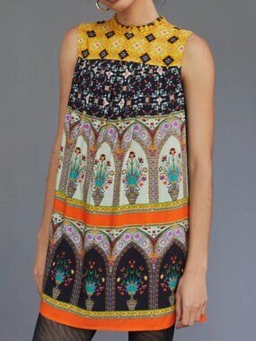 Conditions Apply | Anthropologie Ivy Sleeveless Mini Dress Floral | Size Medium